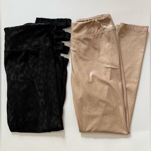 Girls Metallic Leggings Cat & Jack Gold XL (14) Justice Black Leopard XL (16/18)
